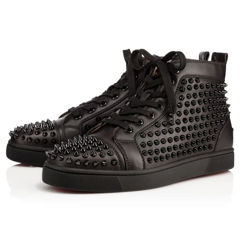 lv shoes mens black|louis vuitton spike shoes men.